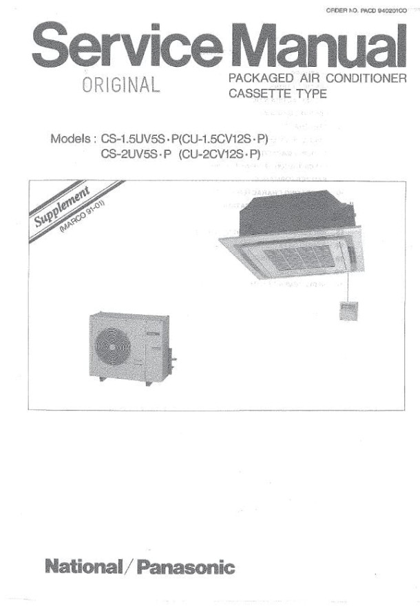 CS-1.5UV5S, CS-2UV5S, CU-1.5CV12S, CU-2CV12S 